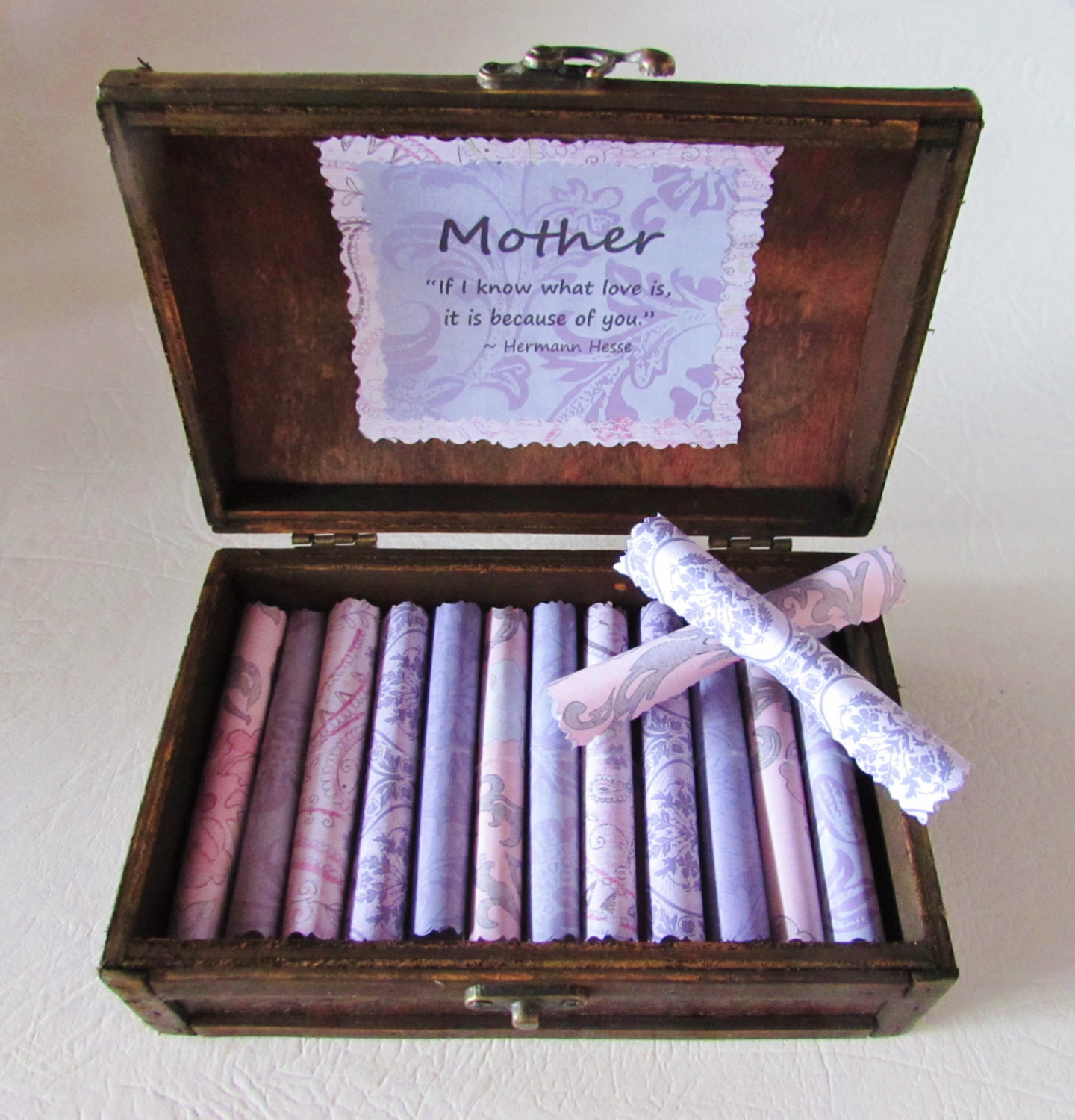 Best ideas about Creative Gifts For Mom Birthday
. Save or Pin Mom Gift Mother Scroll Box Wood Jewelry Chest filled Now.