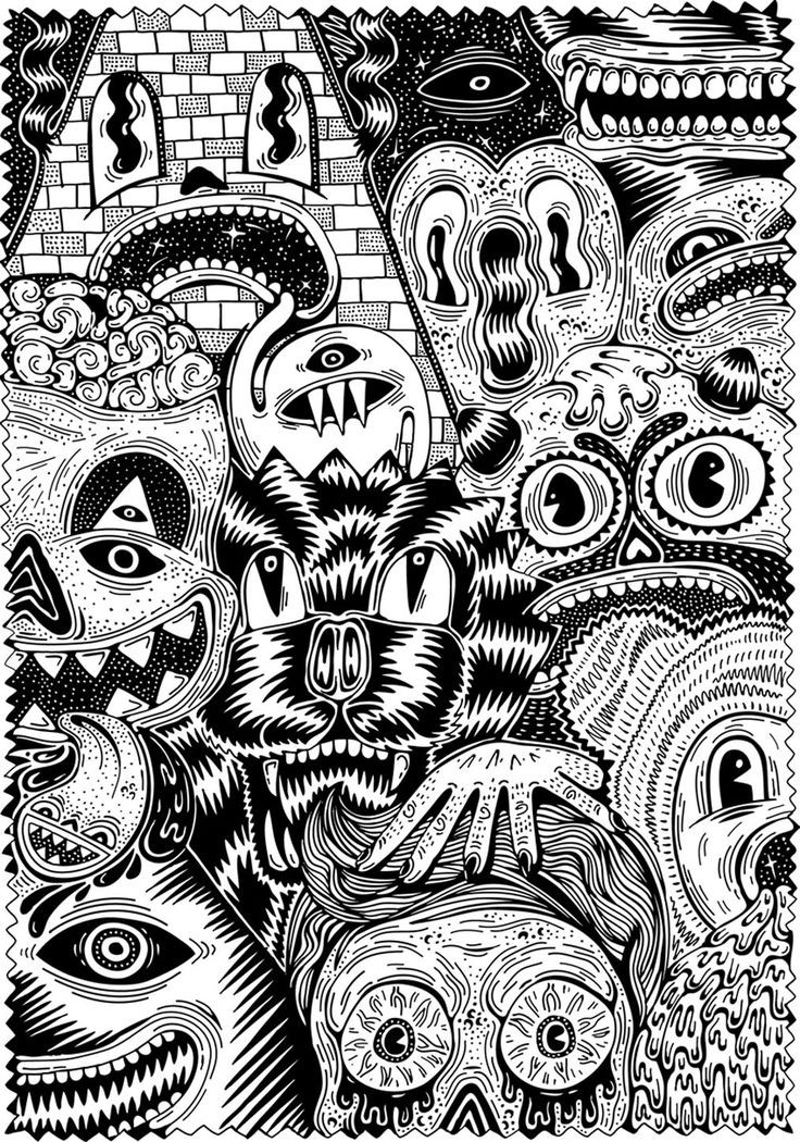 Best ideas about Creepy Coloring Pages For Adults
. Save or Pin Free coloring page coloring for adult 7 Warning scary Now.