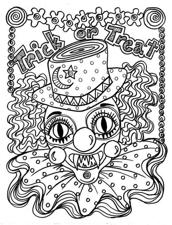 Best ideas about Creepy Coloring Pages For Adults
. Save or Pin Instant Download Scary Clown Halloween Spooky Coloring page Now.