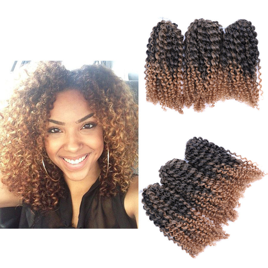 Best ideas about Crochet Hairstyles Curly
. Save or Pin 8" Ombre Afro Kinky Curly Crochet Braids Marlybob Braid Now.