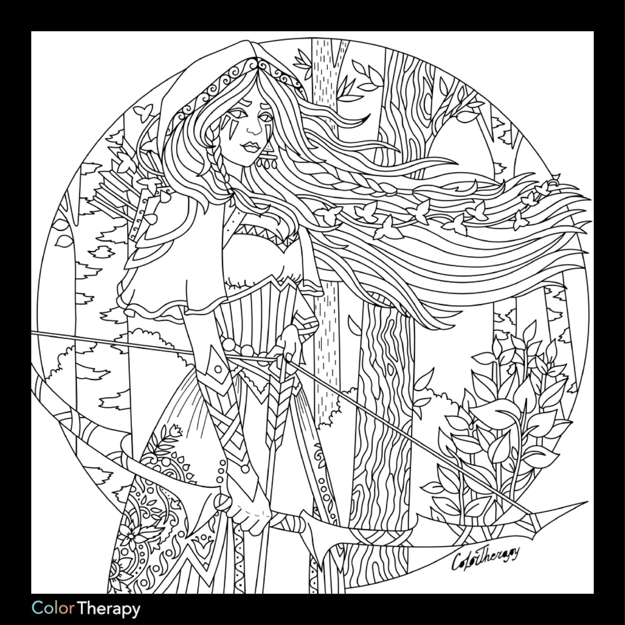 Best ideas about Crossbow Coloring Sheets For Girls
. Save or Pin Archery coloring page Coloring Pages for Adults Now.