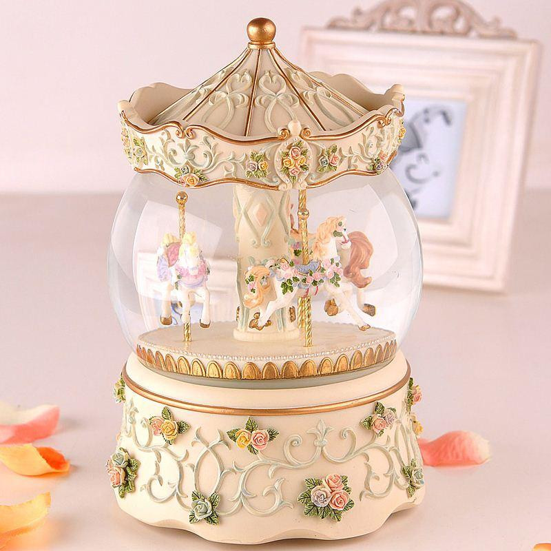 Best ideas about Crystal Gift Ideas
. Save or Pin Crown Carousel Birthday Gift Ideas Crystal Ball Music Box Now.