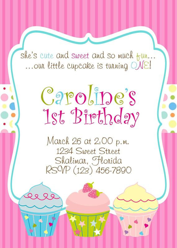 Best ideas about Cupcake Birthday Invitations
. Save or Pin Cupcake 5x7 Printable Party Invitation Girl Now.