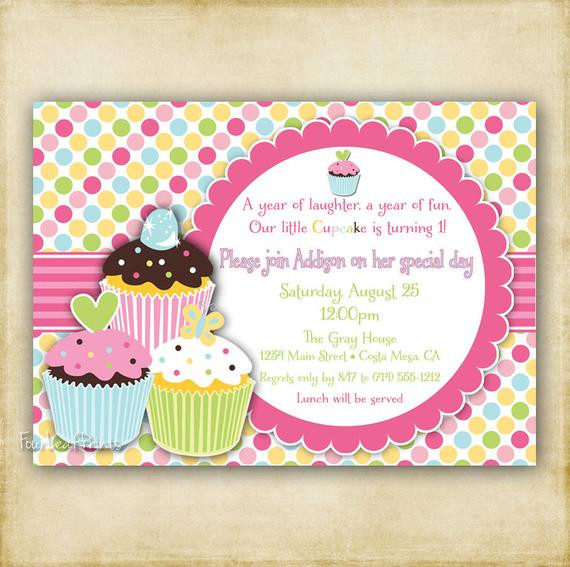 Best ideas about Cupcake Birthday Invitations
. Save or Pin Items similar to Polka Dot Cupcake Birthday Invitation Now.