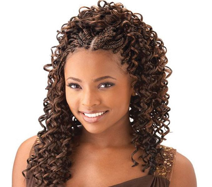 Best ideas about Curly Braids Hairstyle
. Save or Pin cornrow with curly weave Now.