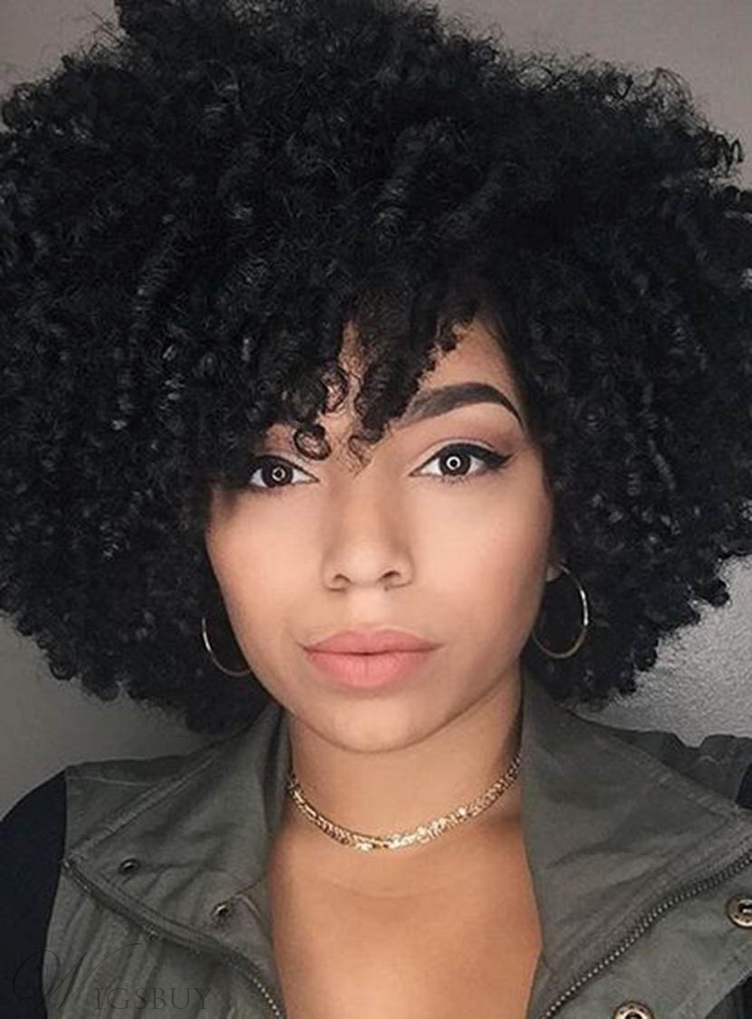 Best ideas about Curly Hairstyles For African American Hair
. Save or Pin Kinky Curly Natural Black Loose Medium Layered Synthetic Now.