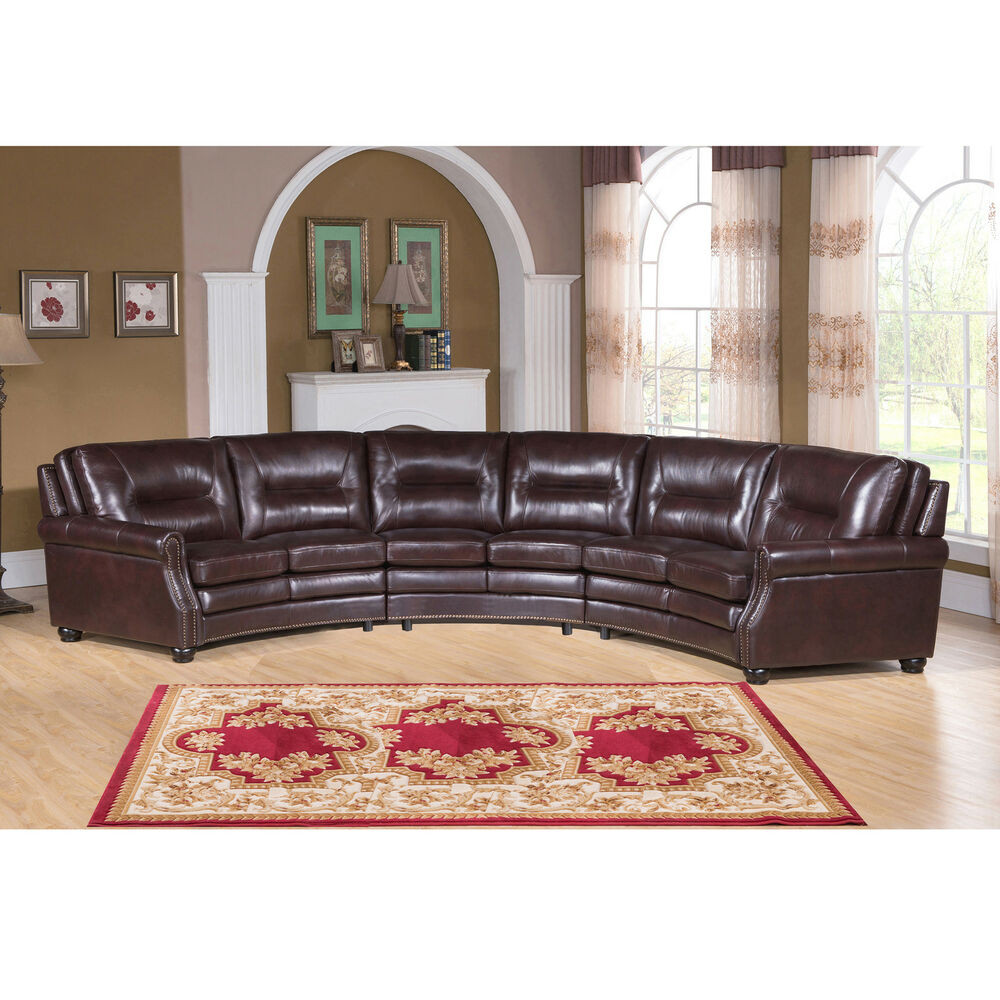 Best ideas about Curved Leather Sofa
. Save or Pin Venice Chocolate Brown Curved Top Grain Leather Sectional Now.