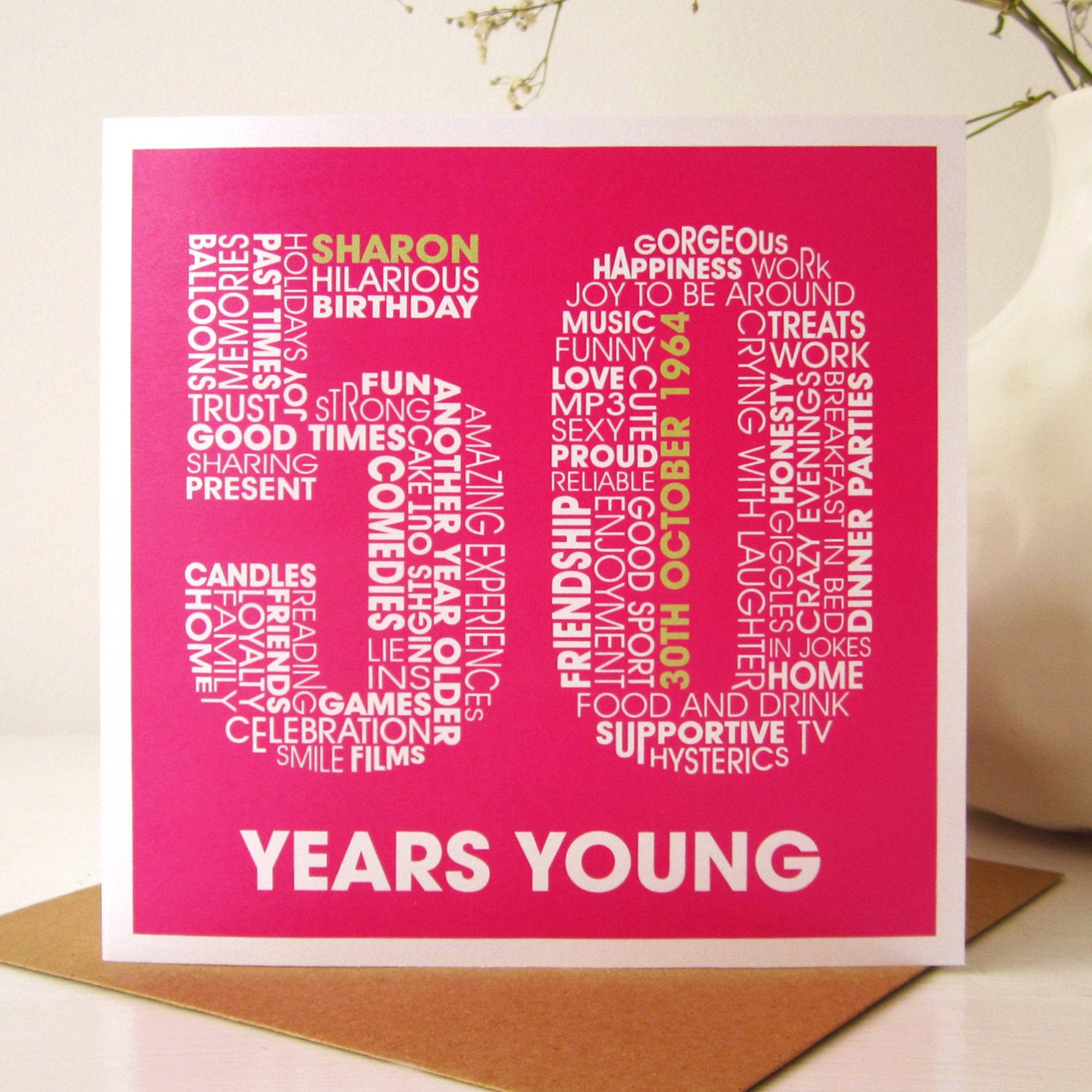 Best ideas about Custom Birthday Card
. Save or Pin 50th Birthday Card Fiftieth Personalized 50th by mrsLcards Now.