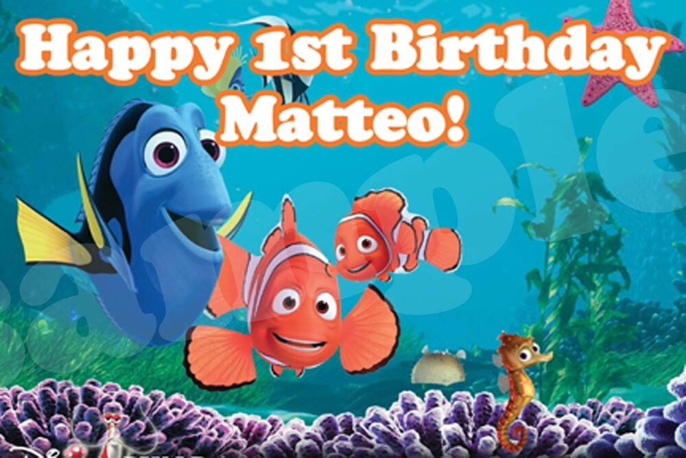 Best ideas about Custom Birthday Decorations
. Save or Pin Custom Personalized Full Color Finding Nemo Birthday Party Now.