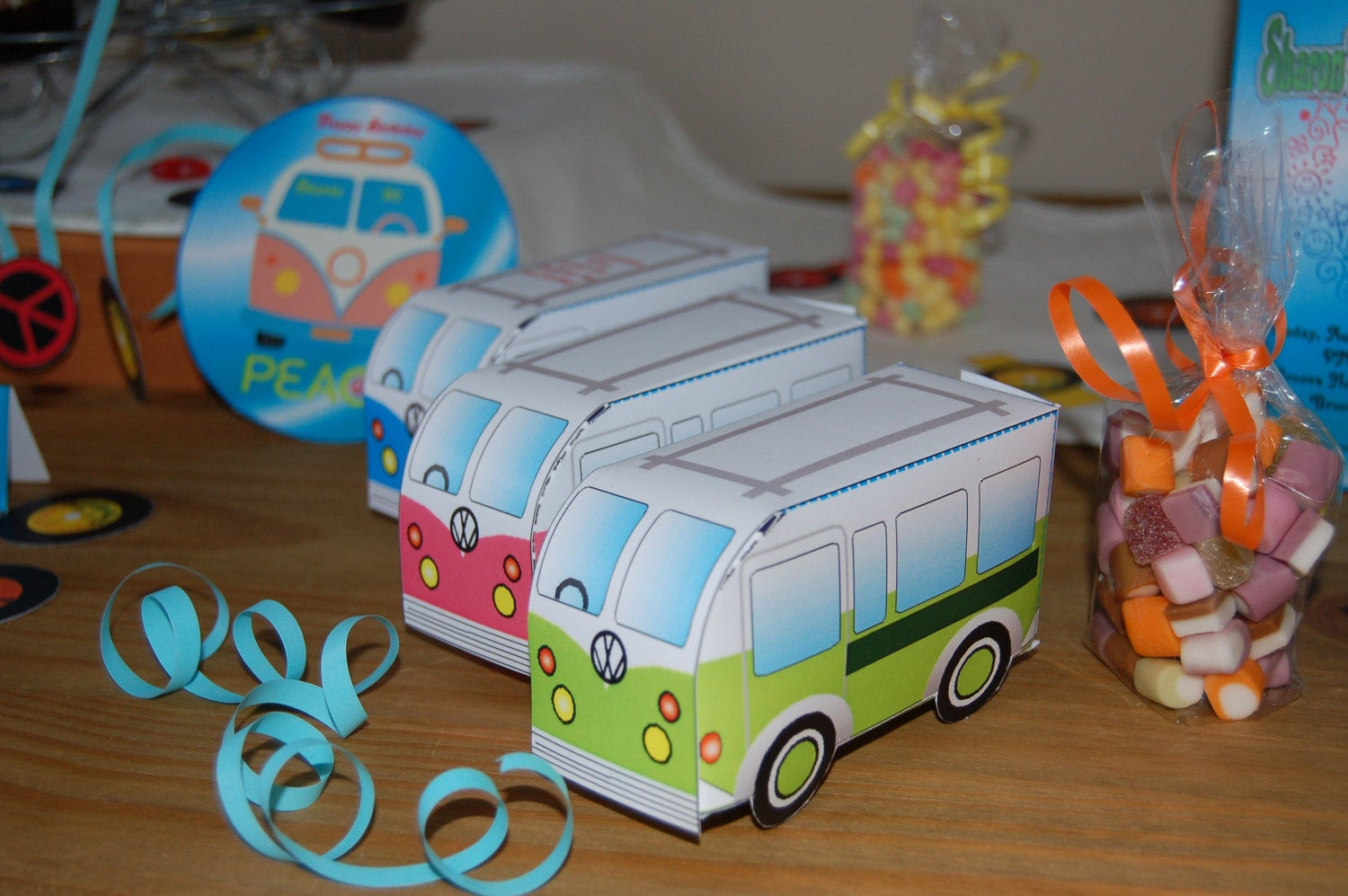 Best ideas about Custom Birthday Decorations
. Save or Pin Personalized printable VW Van party favor by Now.