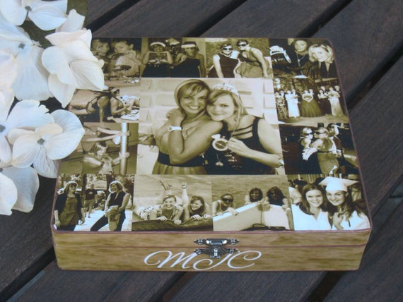 Best ideas about Custom Birthday Gifts
. Save or Pin Maid of Honor Collage Keepsake Box Sister Gift Personalized Now.