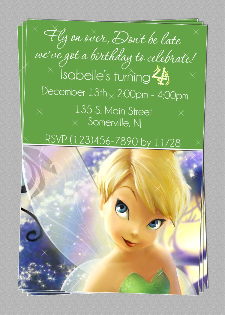 Best ideas about Custom Birthday Invitations Free
. Save or Pin Custom Tinkerbell Fairies Birthday Party Invitations DIY Now.