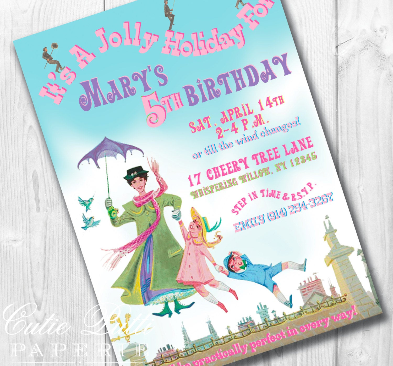 Best ideas about Custom Birthday Invitations Free
. Save or Pin Mary Poppins Party Invitations Printable Custom Invitations Now.