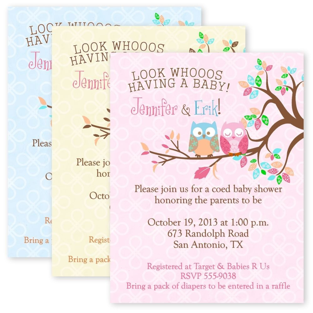 Best ideas about Custom Birthday Invitations Free
. Save or Pin Owl Baby Shower Party Invitations Custom Personalized Now.