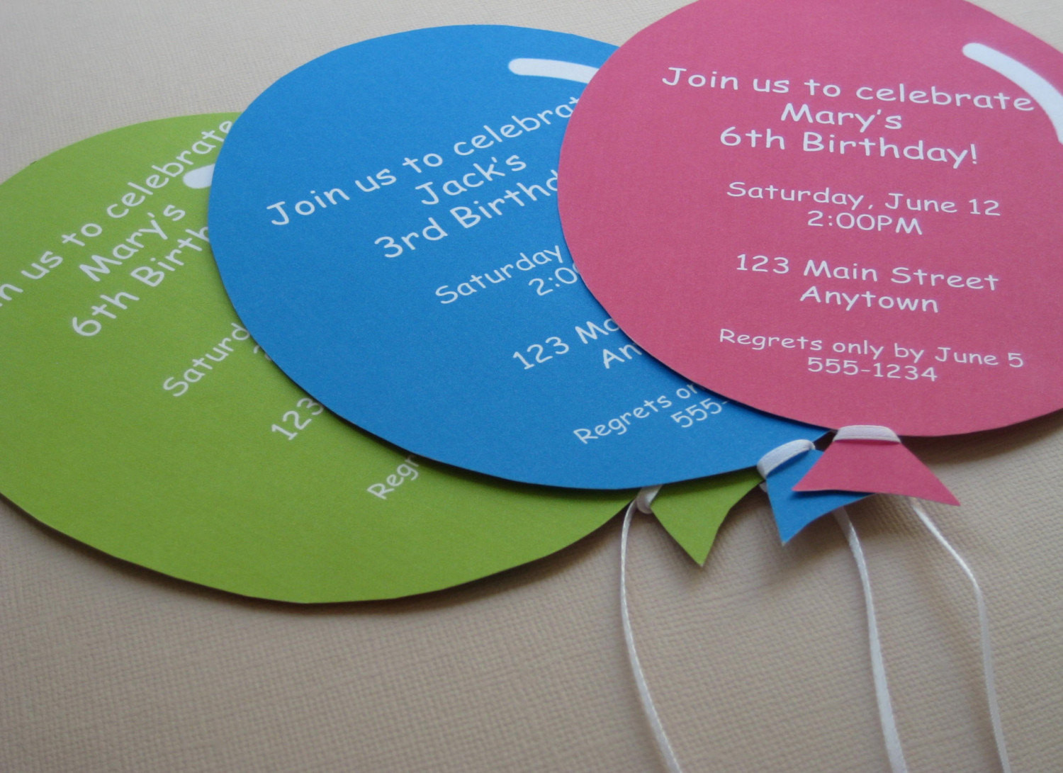 Best ideas about Custom Birthday Party Invitations
. Save or Pin Personalized Balloon Party Invitations Handmade Now.