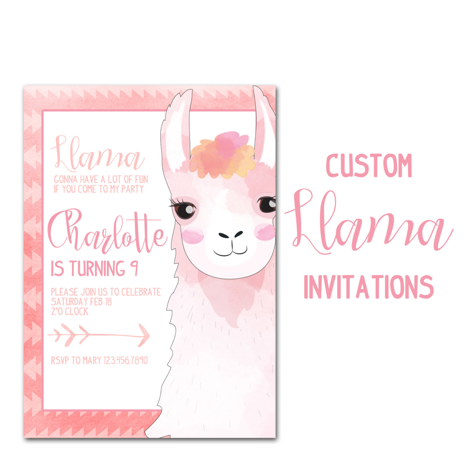 Best ideas about Custom Birthday Party Invitations
. Save or Pin Llama Birthday Party Invitation Custom Animal Birthday Now.