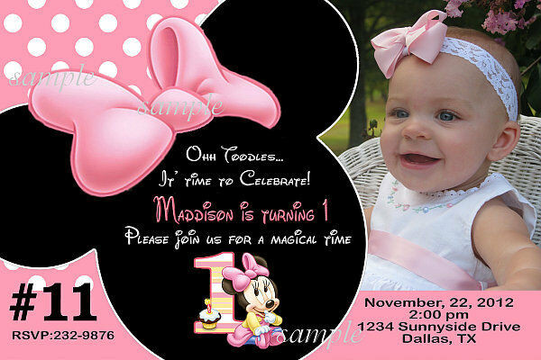 Best ideas about Custom Minnie Mouse Birthday Invitations
. Save or Pin Baby Minnie Mouse Personalized Birthday Invitations Now.