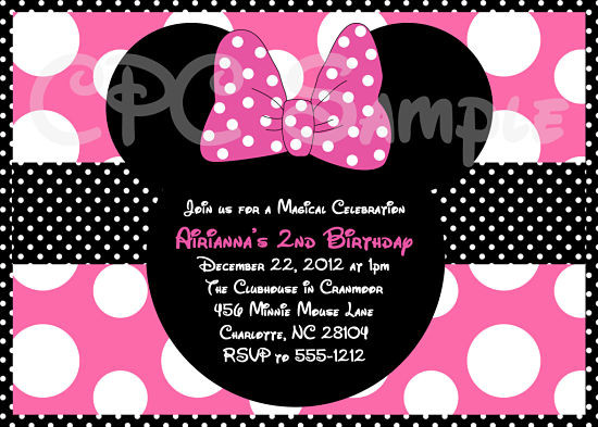 Best ideas about Custom Minnie Mouse Birthday Invitations
. Save or Pin Custom Minnie Mouse Birthday Party Invitations Now.