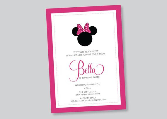 Best ideas about Custom Minnie Mouse Birthday Invitations
. Save or Pin minnie mouse birthday party invitation custom by Now.