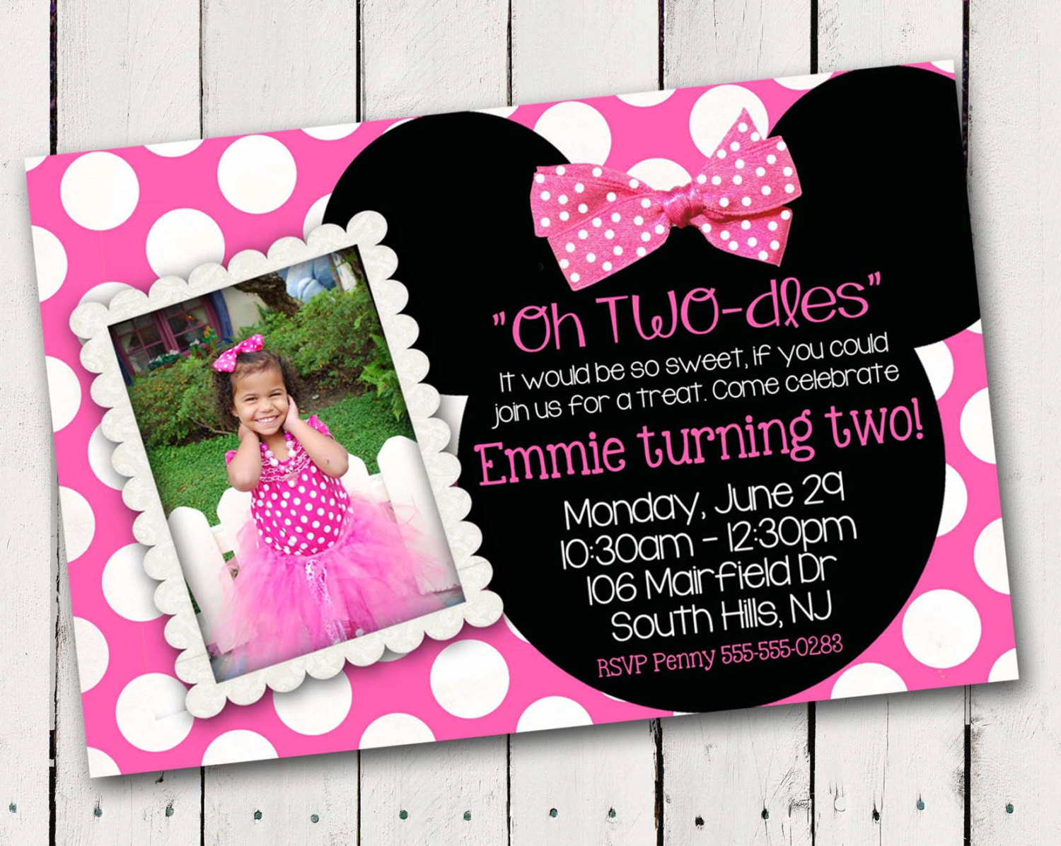 Best ideas about Custom Minnie Mouse Birthday Invitations
. Save or Pin Pink Minnie Mouse Custom photo Birthday Invitations Now.