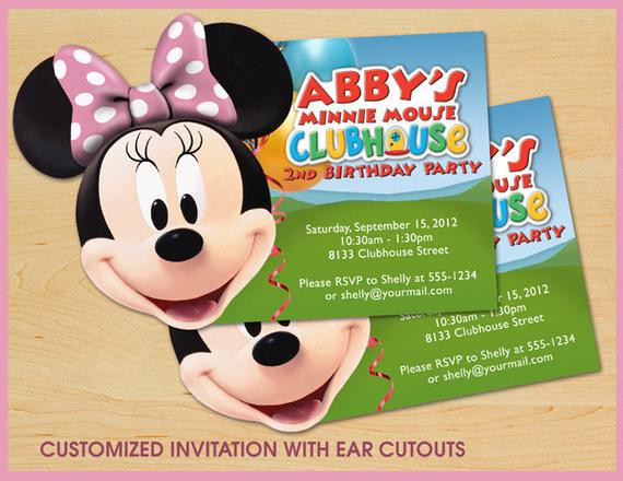 Best ideas about Custom Minnie Mouse Birthday Invitations
. Save or Pin Minnie Mouse Clubhouse Birthday Invitations CUSTOM Now.