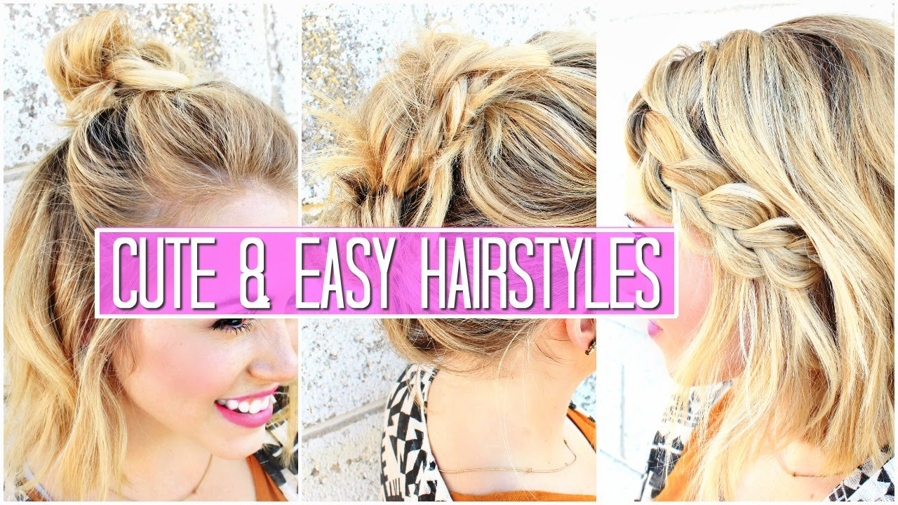 Best ideas about Cute And Easy Hairstyles For Girls
. Save or Pin 3 Easy Hairstyles for SHORT Medium Hair Tutorial Now.
