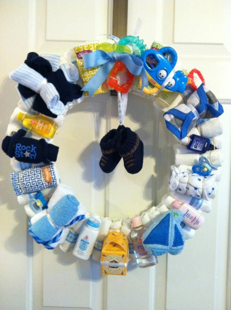 Best ideas about Cute Baby Boy Gift Ideas
. Save or Pin Baby Boy Diaper Wreath About Time I See A Cute Baby Boy Now.