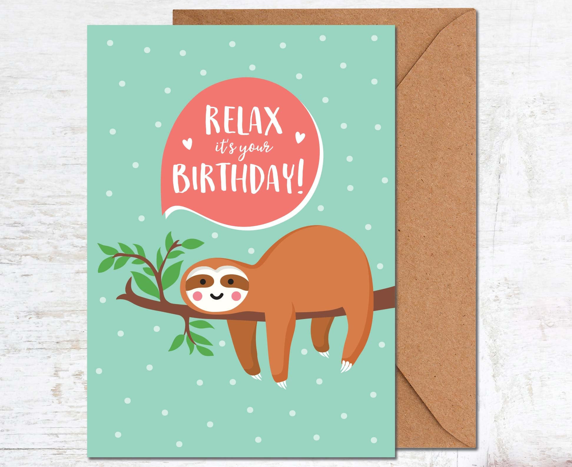 Best ideas about Cute Birthday Card
. Save or Pin Sloth Birthday Card Birthday Card Friend Birthday Card Now.