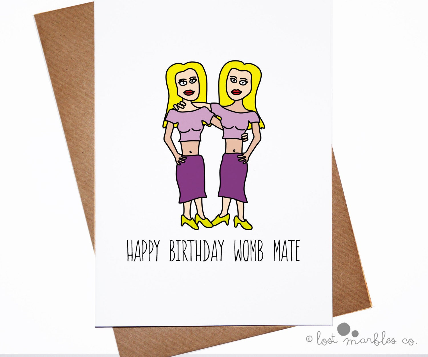Best ideas about Cute Birthday Card
. Save or Pin Cute Birthday Card Twins Birthday Card Her by LostMarblesCo Now.