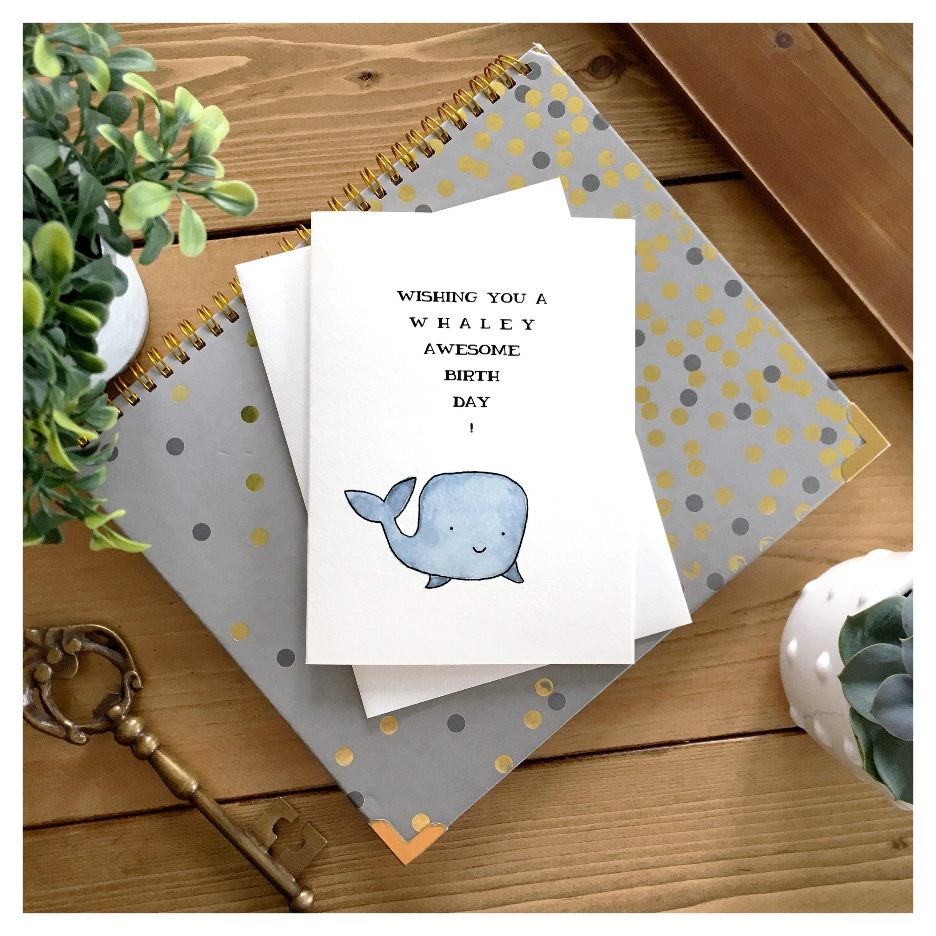 Best ideas about Cute Birthday Card
. Save or Pin Whale Birthday Card cute card whale card pun card cute Now.