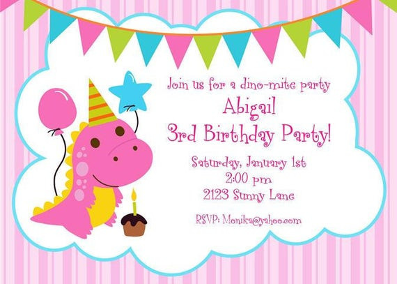 Best ideas about Cute Birthday Invitations
. Save or Pin Cute Pink Dinosaur Birthday Invitations Now.