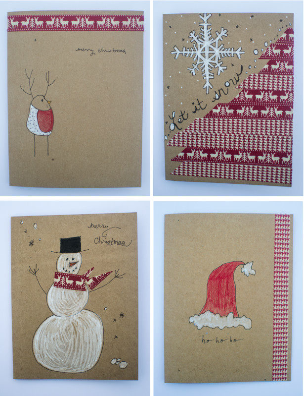 Best ideas about Cute DIY Christmas Cards
. Save or Pin Frugal Holidays easy DIY washi tape Christmas cards Now.