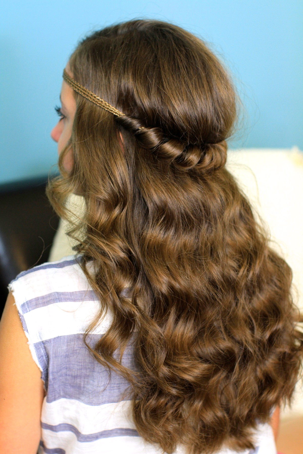 Best ideas about Cute Down Hairstyles For Long Hair
. Save or Pin Headband Twist Half Up Half Down Hairstyles Now.