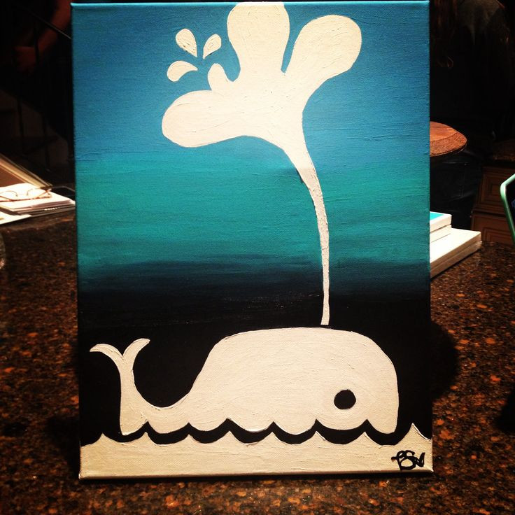 Best ideas about Cute Easy Things To Paint
. Save or Pin Simple whale painting DIY Now.