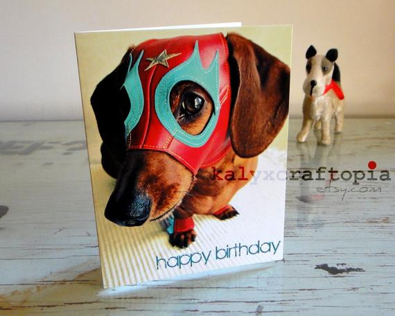 Best ideas about Dachshund Birthday Card
. Save or Pin Lucha Libre Dachshund Birthday Card Now.