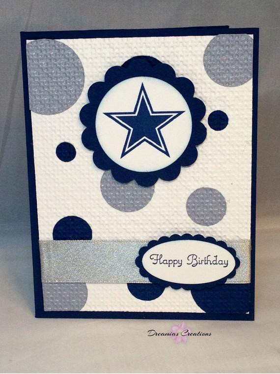 Best ideas about Dallas Cowboy Birthday Card
. Save or Pin Great for any Dallas Cowboy fan by DreamiasCreations on Etsy Now.