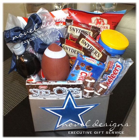 Best ideas about Dallas Cowboy Gift Ideas
. Save or Pin Custom Football Snack Gift Basket cowboys football Now.