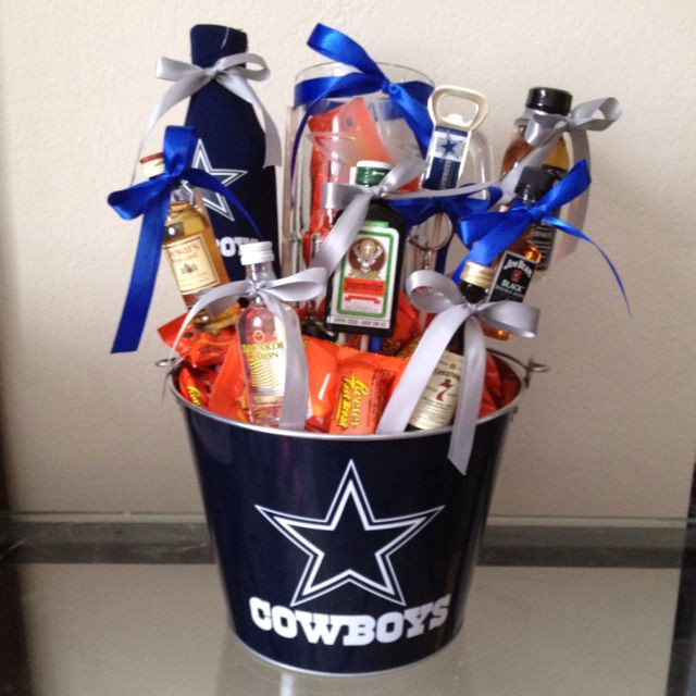 Best ideas about Dallas Cowboy Gift Ideas
. Save or Pin Drink basket I made this for my husband for valentines Now.