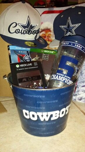 Best ideas about Dallas Cowboy Gift Ideas
. Save or Pin Gift Basket for Boyfriend for Christmas Filled with Now.