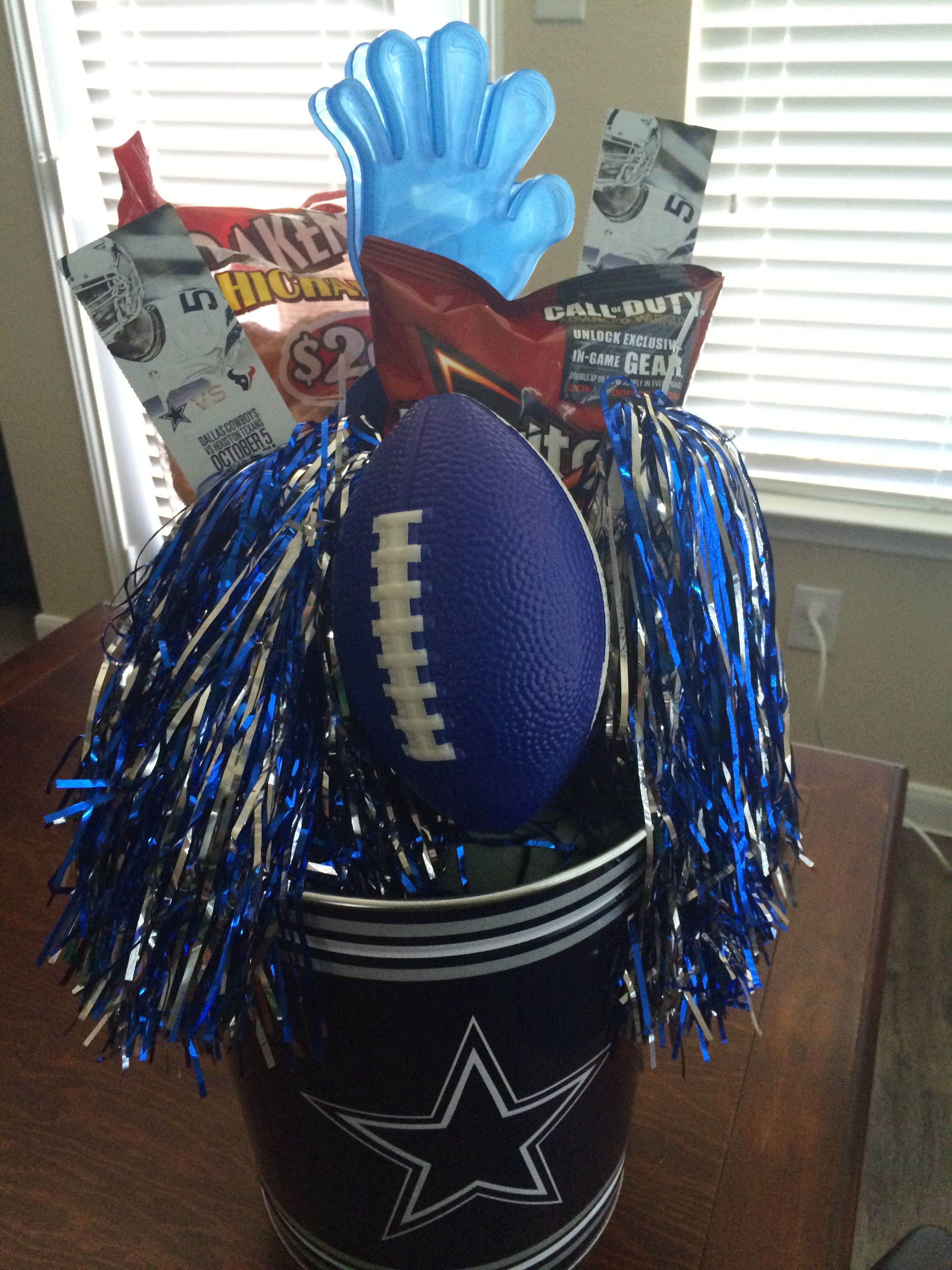 Best ideas about Dallas Cowboy Gift Ideas
. Save or Pin Dallas Cowboys Football Gift basket I made for my Now.