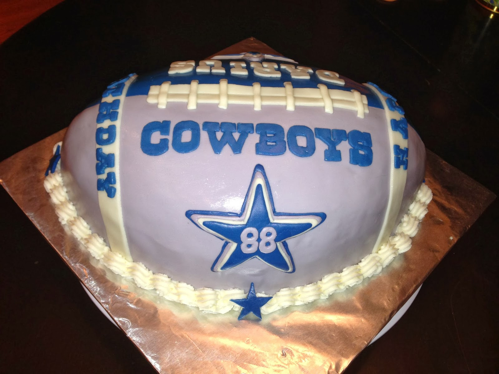 Best ideas about Dallas Cowboys Birthday Cake
. Save or Pin Joyce Gourmet Dallas Cowboys Football Cake Now.