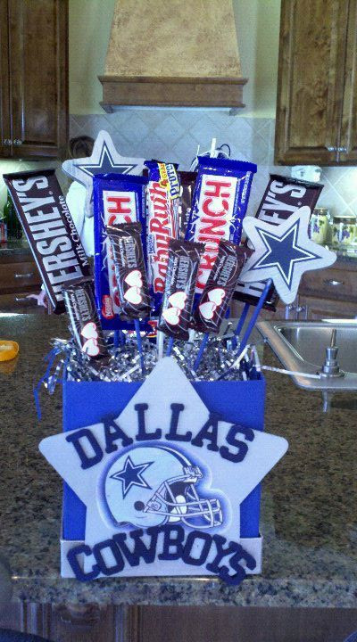 Best ideas about Dallas Cowboys Birthday Decorations
. Save or Pin Dallas Cowboys Candy Bouquet by CraftyPantaloons on Etsy Now.