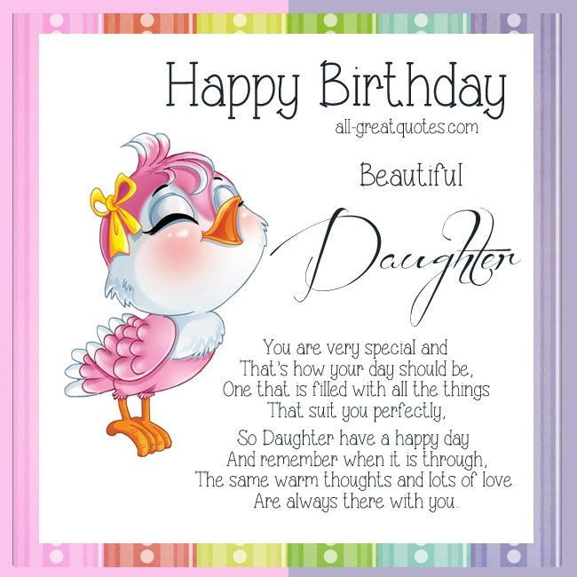 Best ideas about Daughter Birthday Card
. Save or Pin 25 best ideas about Birthday Wishes Daughter on Pinterest Now.