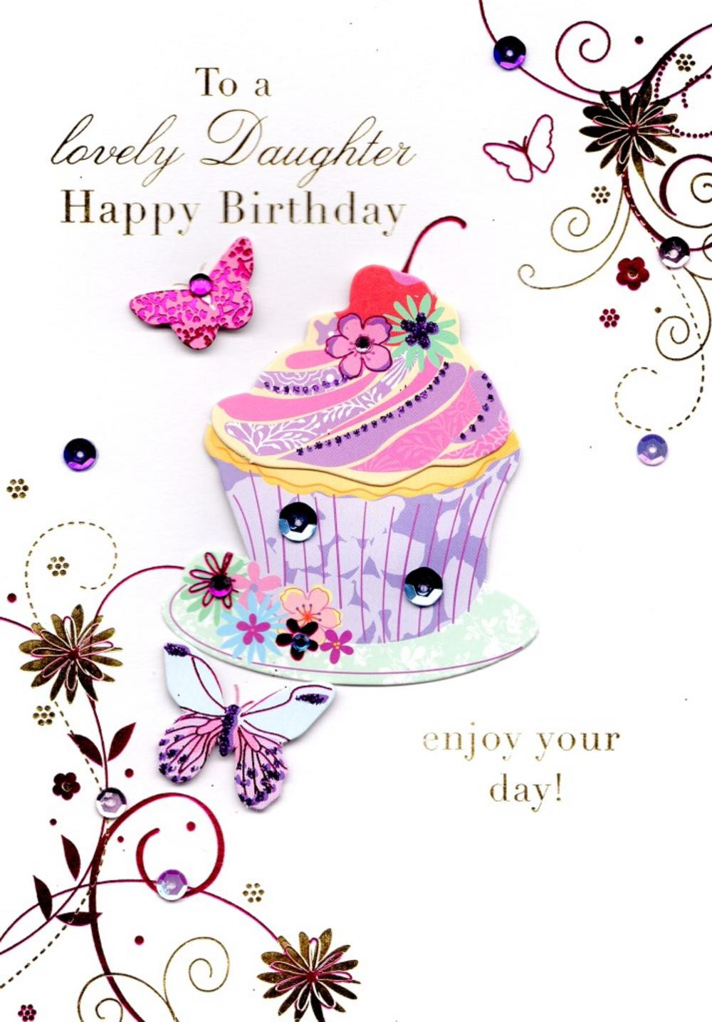 Best ideas about Daughter Birthday Card
. Save or Pin Lovely Daughter Handmade Birthday Greeting Card Now.