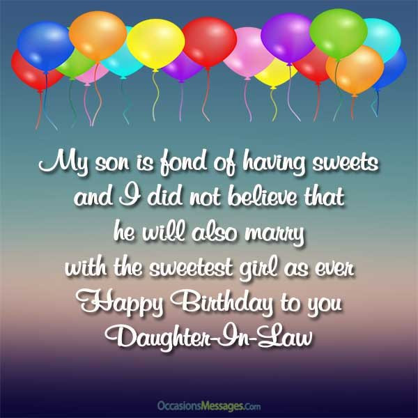 Best ideas about Daughter In Law Birthday Wishes
. Save or Pin Birthday Wishes for Daughter in Law Occasions Messages Now.