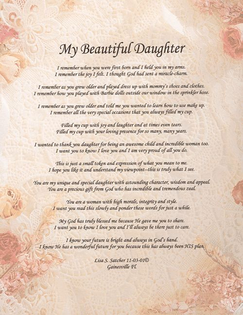Best ideas about Daughters Birthday Quotes From Mom
. Save or Pin The 25 best Daughter poems ideas on Pinterest Now.