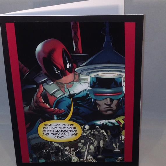 Best ideas about Deadpool Birthday Card
. Save or Pin Deadpool Greeting card Now.