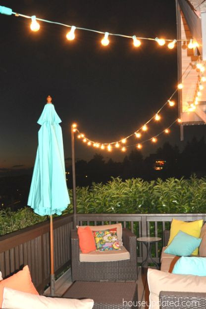 Best ideas about Deck Lighting Ideas DIY
. Save or Pin DIY outdoor string light posts I love our current lights Now.