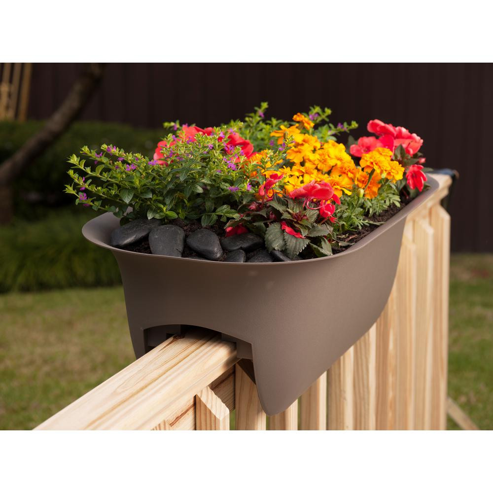 Best ideas about Deck Rail Planter
. Save or Pin Bloem 24 x 8 75 Chocolate Modica Plastic Deck Rail Planter Now.