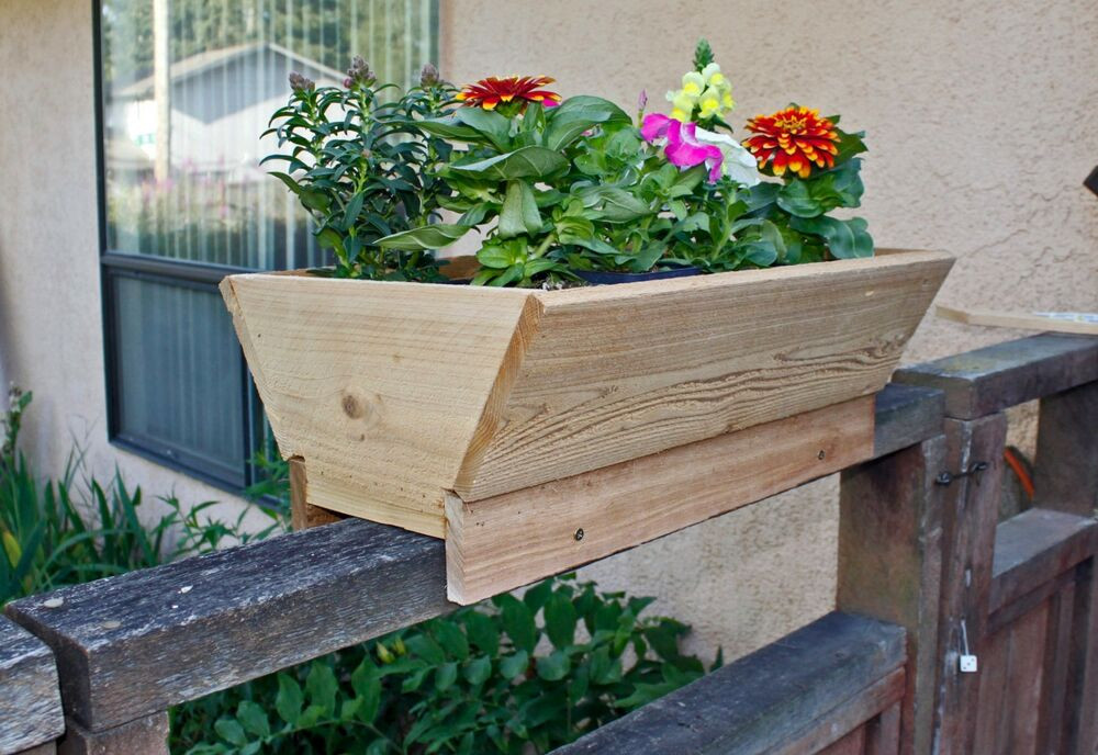 Best ideas about Deck Rail Planters
. Save or Pin Cedar Planter For Fence Deck Rail or Patio Set 2 Free Now.